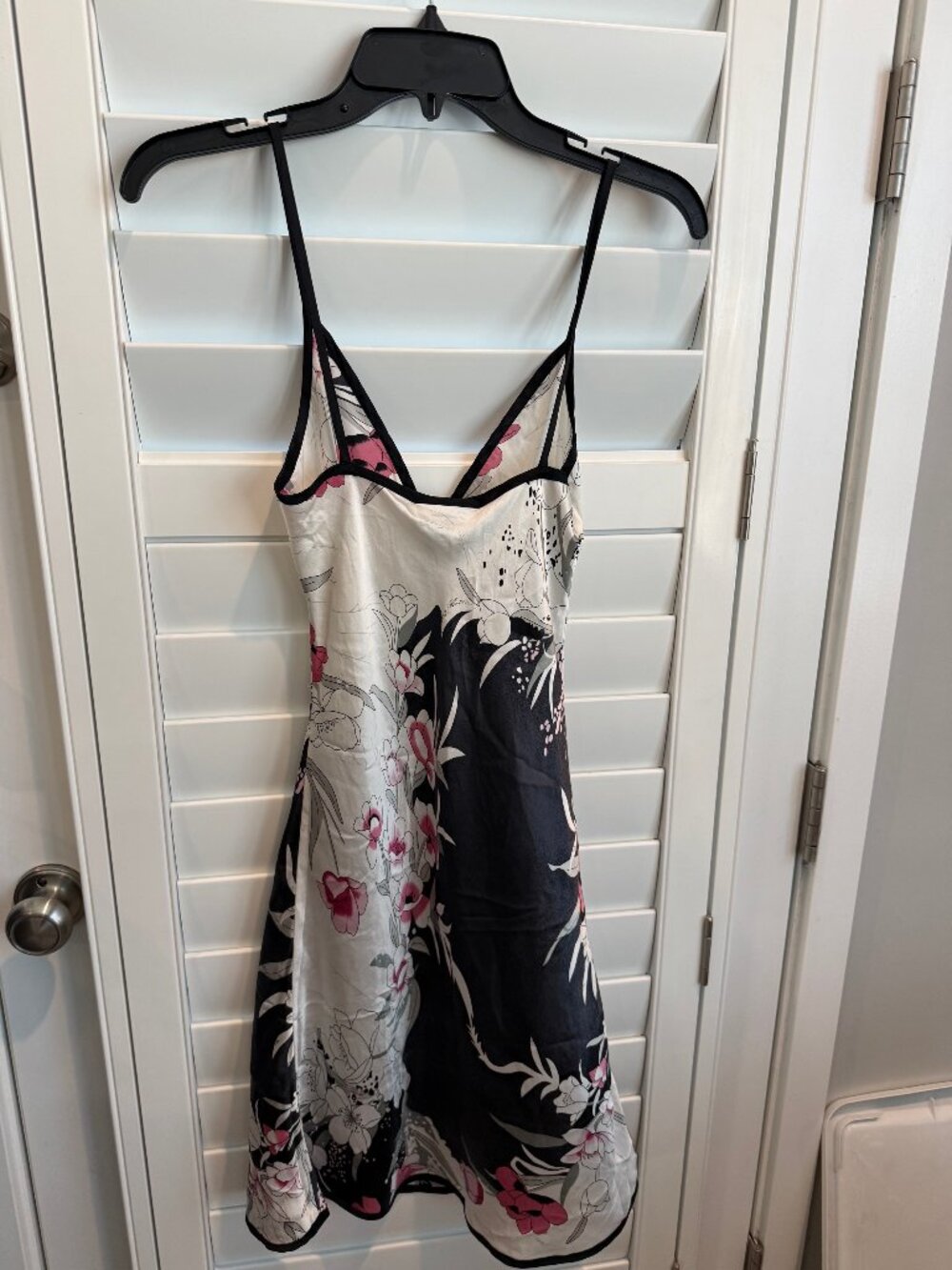 Wearhouse Floral Silk Slip Dress (Small) - Picture 2 of 4